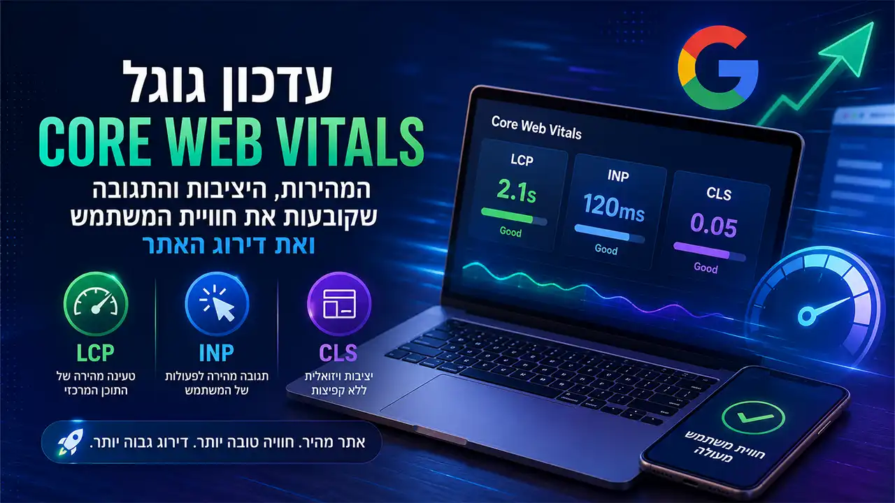 עדכון גוגל core web vitals